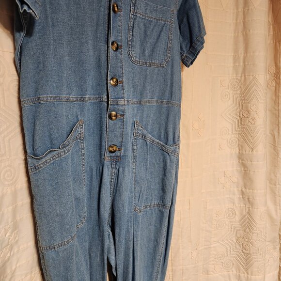 💙 No Boundaries Denim Utility Jumpsuit Coveralls XL 💙 - Picture 8 of 8